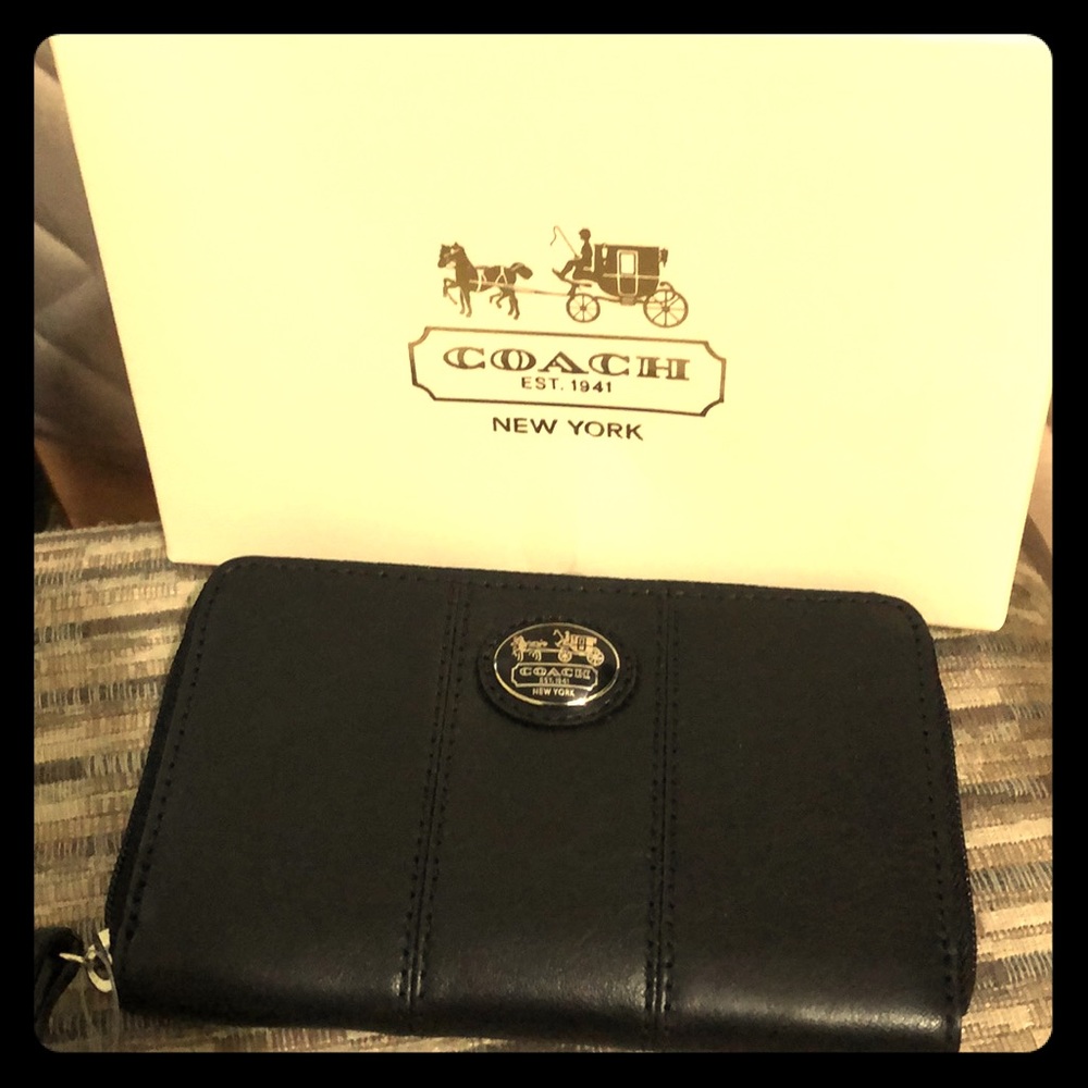 Coach Black Wristlet Wallet